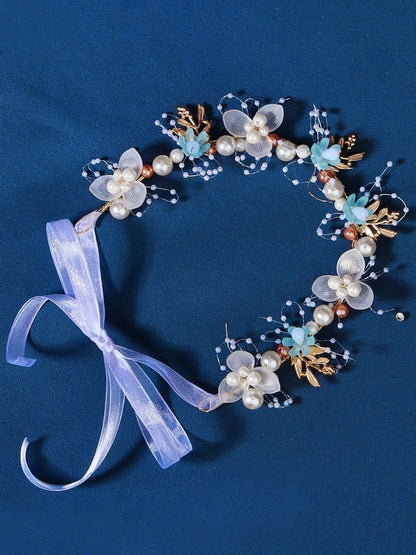 Handmade Beaded Floral Bridal Hair Accessory