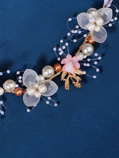 Handmade Beaded Floral Bridal Hair Accessory