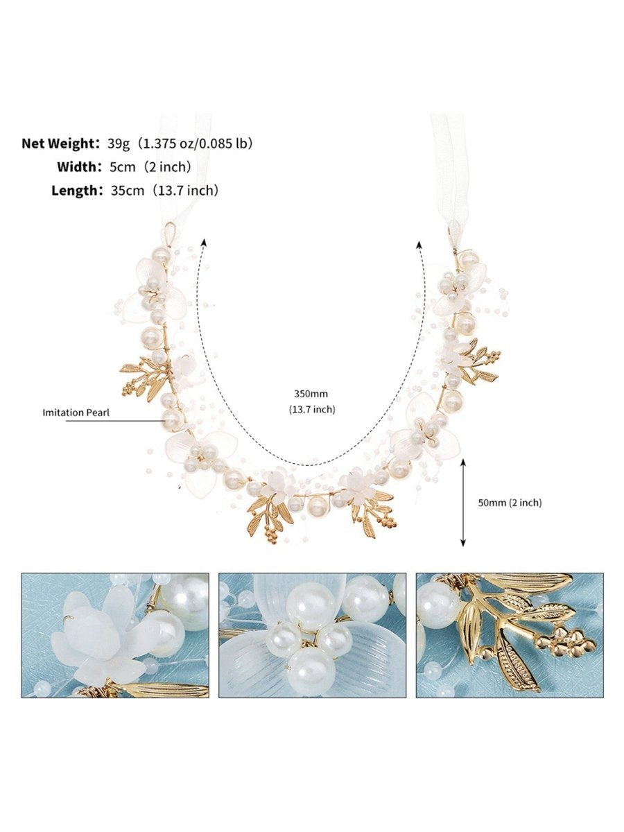 Handmade Beaded Floral Bridal Hair Accessory