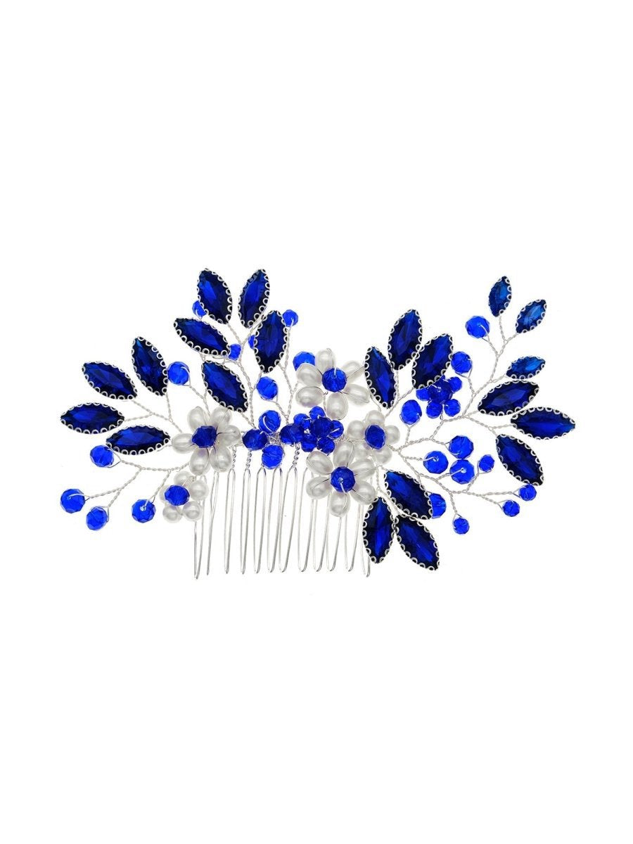 Synthetic Gem Floral Prom HeadDresses Hair Comb