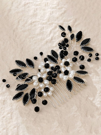 Synthetic Gem Floral Prom HeadDresses Hair Comb