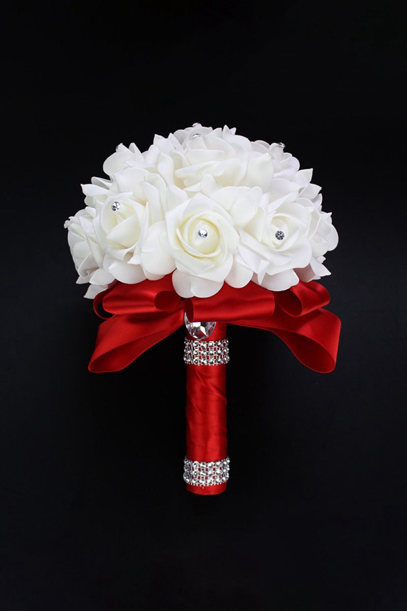 Foam Artificial Roses Wedding Flower Bouquets