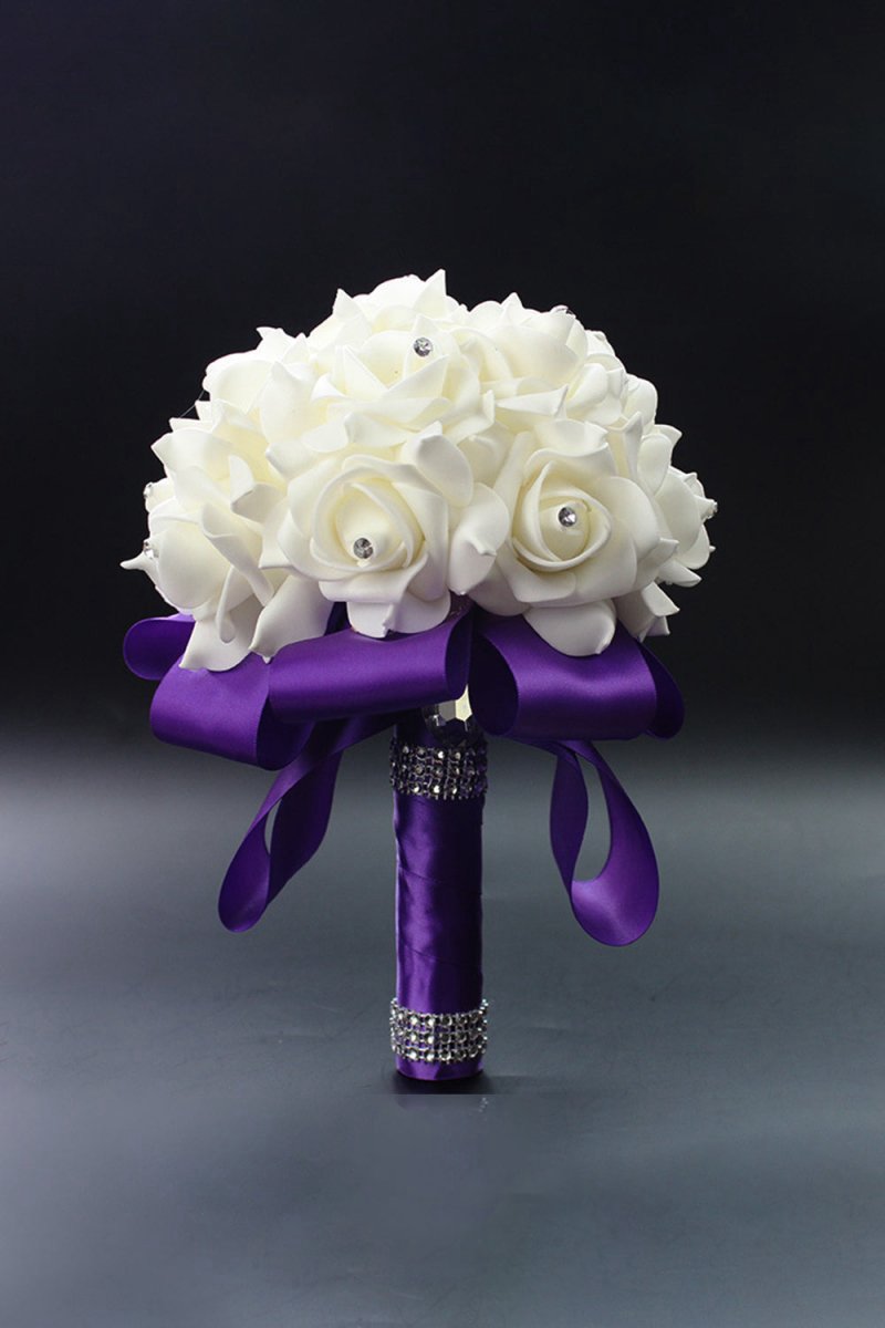 Foam Artificial Roses Wedding Flower Bouquets