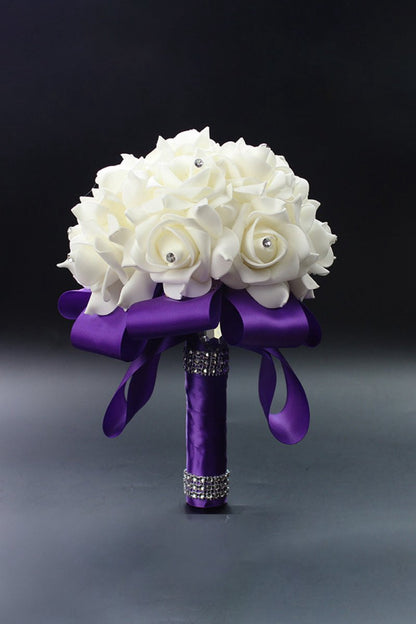 Foam Artificial Roses Wedding Flower Bouquets