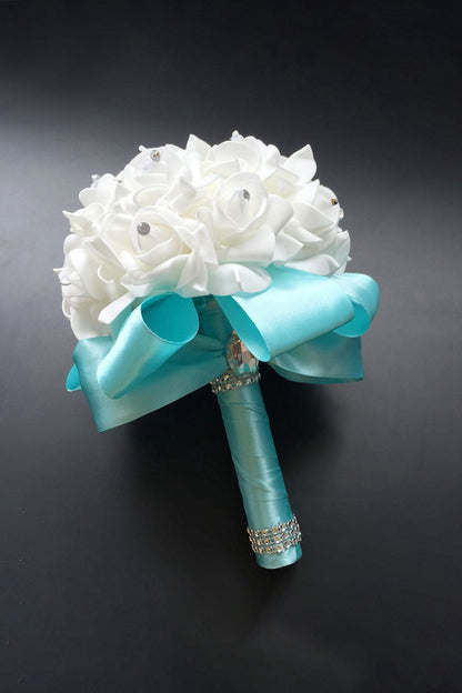Foam Artificial Roses Wedding Flower Bouquets