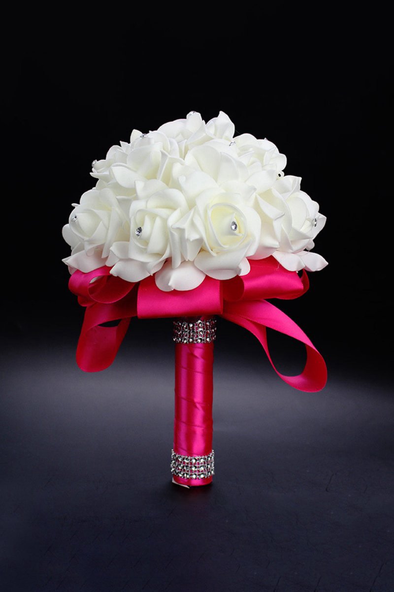 Foam Artificial Roses Wedding Flower Bouquets