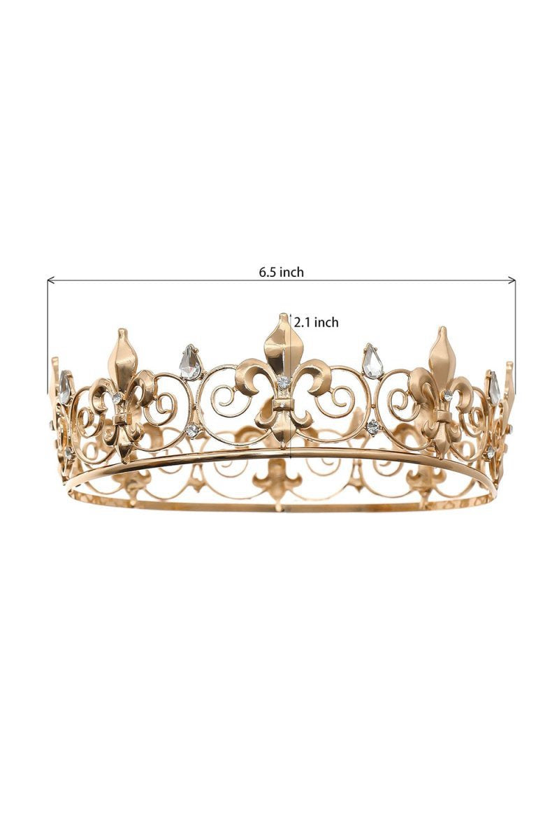 Gold Full Round King Crown