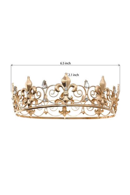 Gold Full Round King Crown