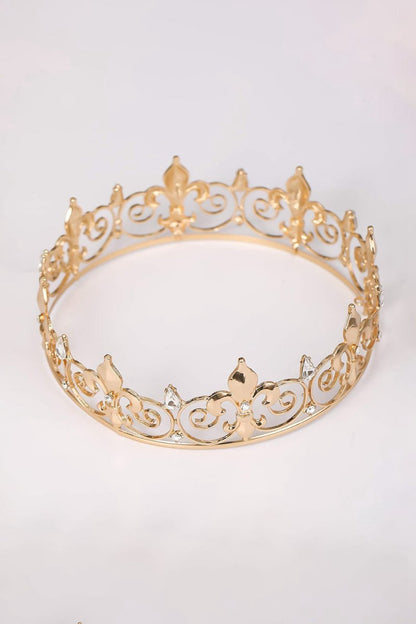 Gold Full Round King Crown