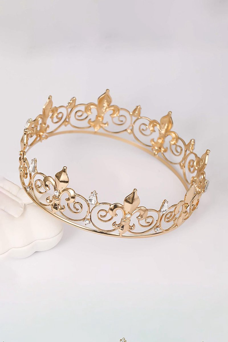 Gold Full Round King Crown