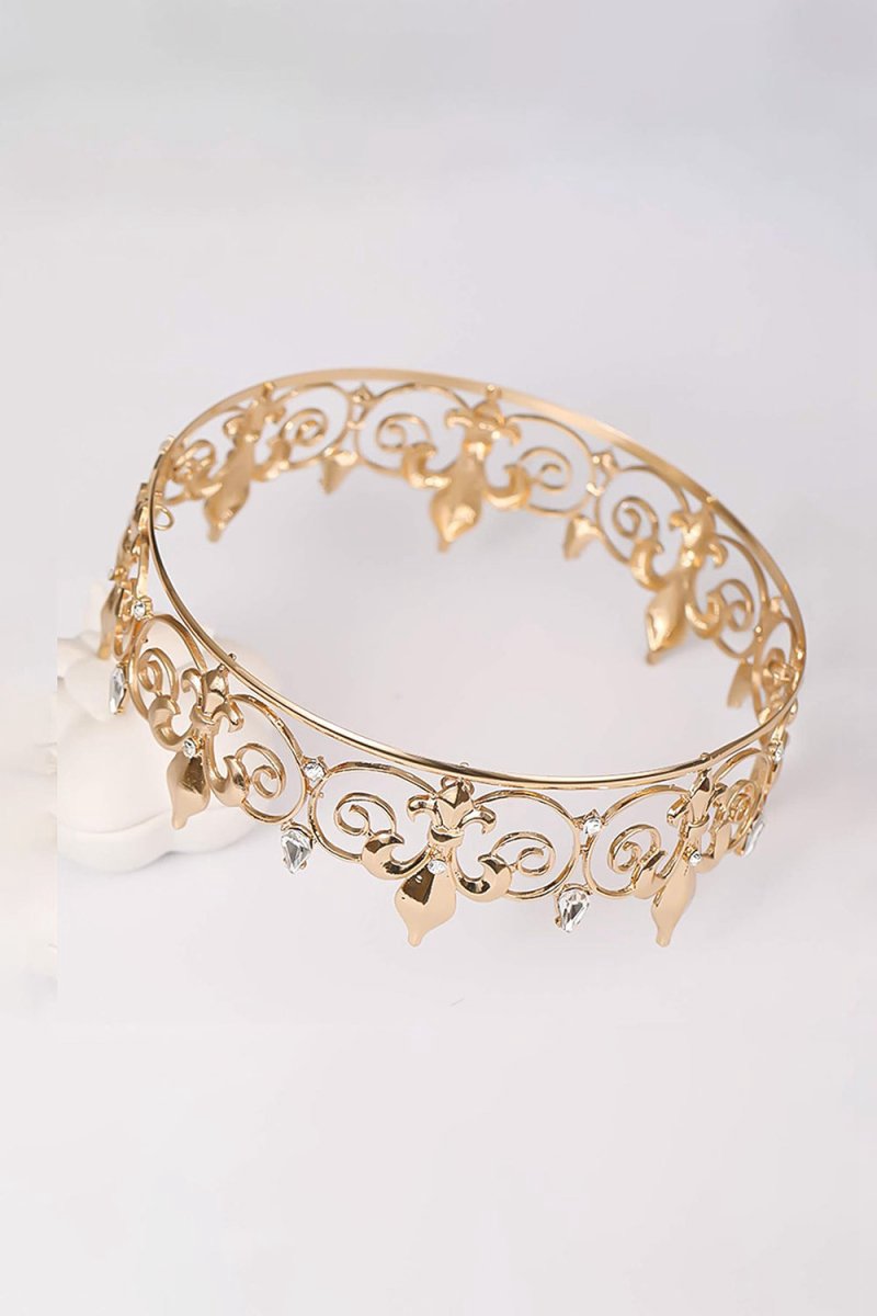 Gold Full Round King Crown