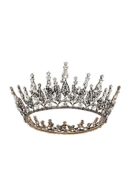 Queen Rhinestone Dark Crown for Women