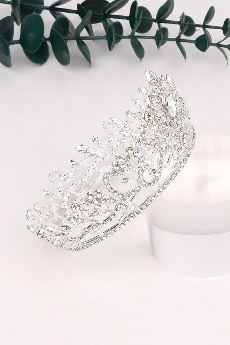 Gold Crystal Crown Accessories Rhinestones