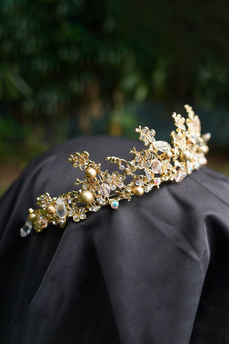 Pearl Gold Woodland Tiara