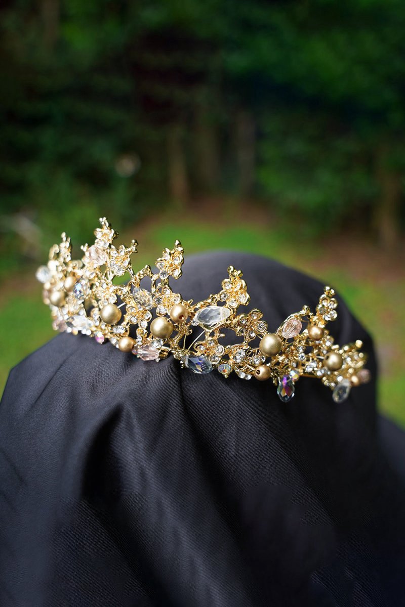Pearl Gold Woodland Tiara