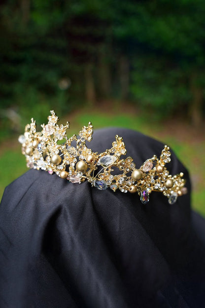 Pearl Gold Woodland Tiara