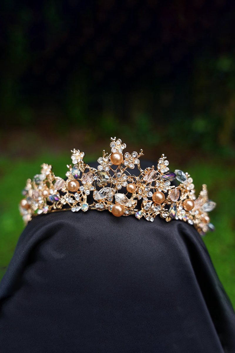Pearl Gold Woodland Tiara