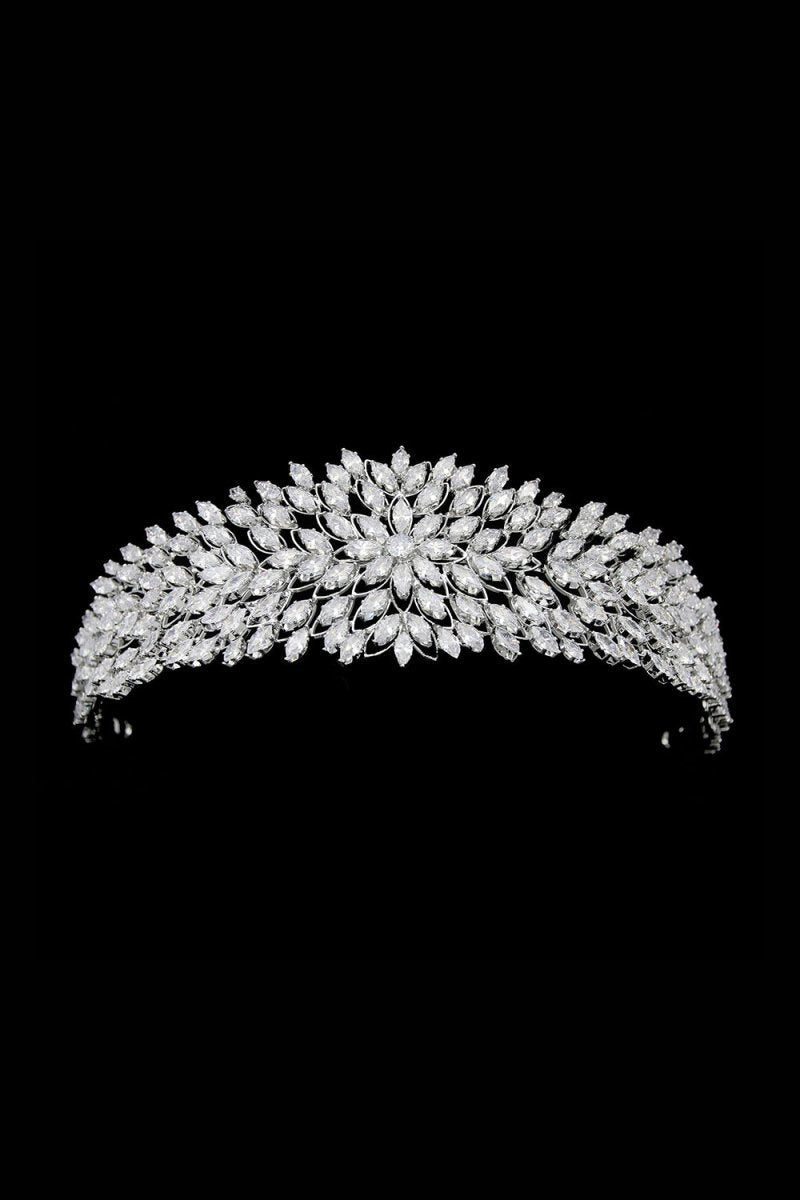 Gold Hair Pieces Crystal Crowns