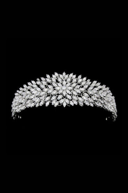 Gold Hair Pieces Crystal Crowns