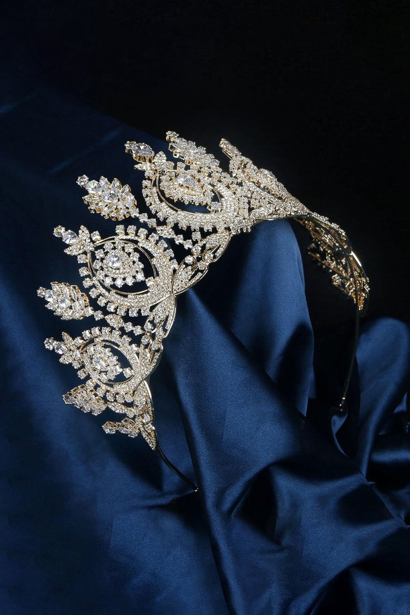 Gold Large Cubic Zirconia Crowns