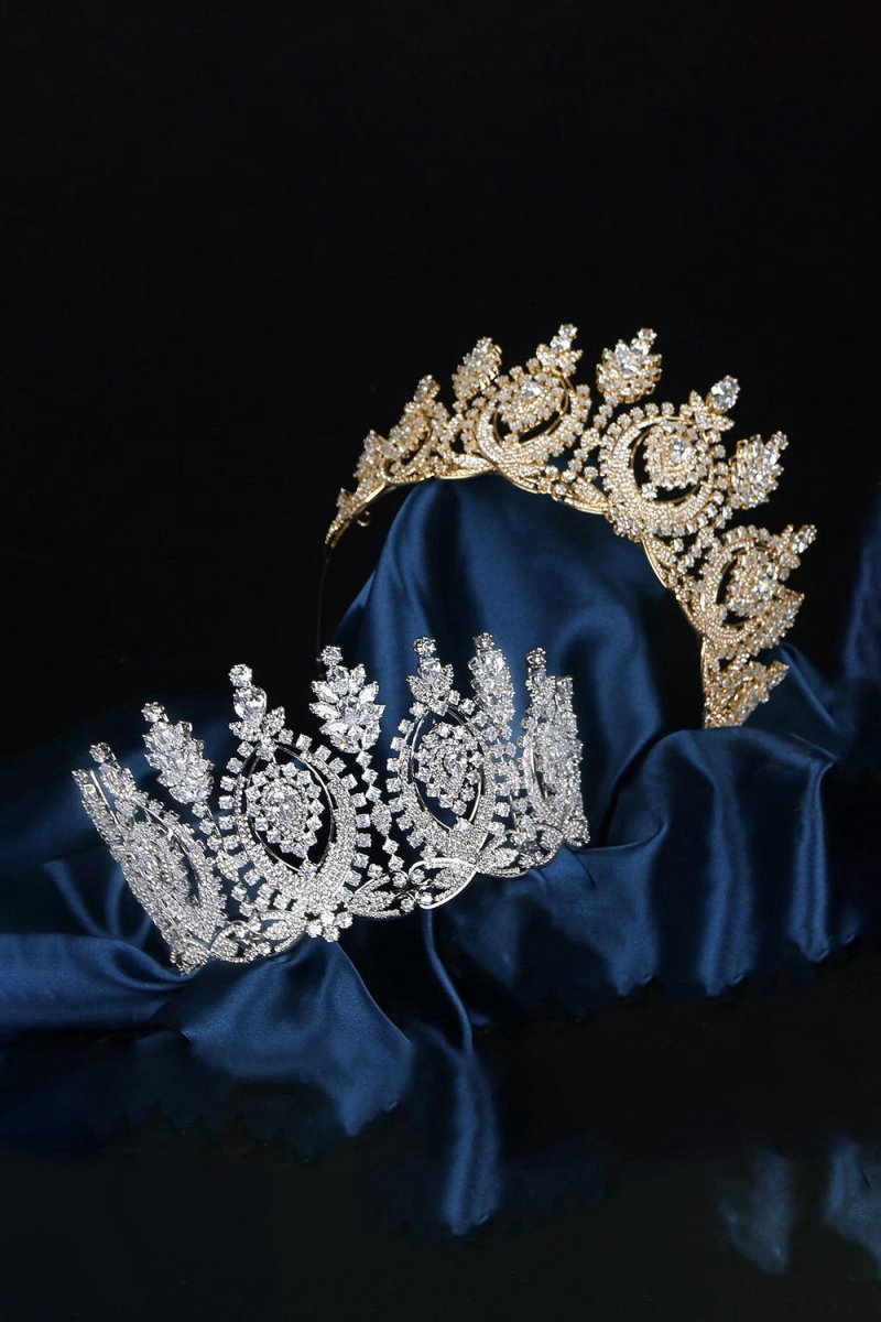 Gold Large Cubic Zirconia Crowns
