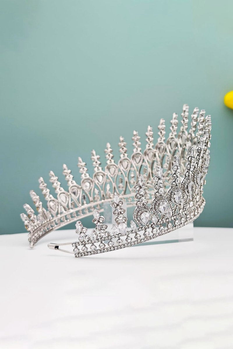 Silver Tall Wedding Tiara