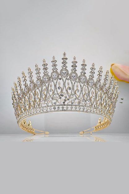 Silver Tall Wedding Tiara