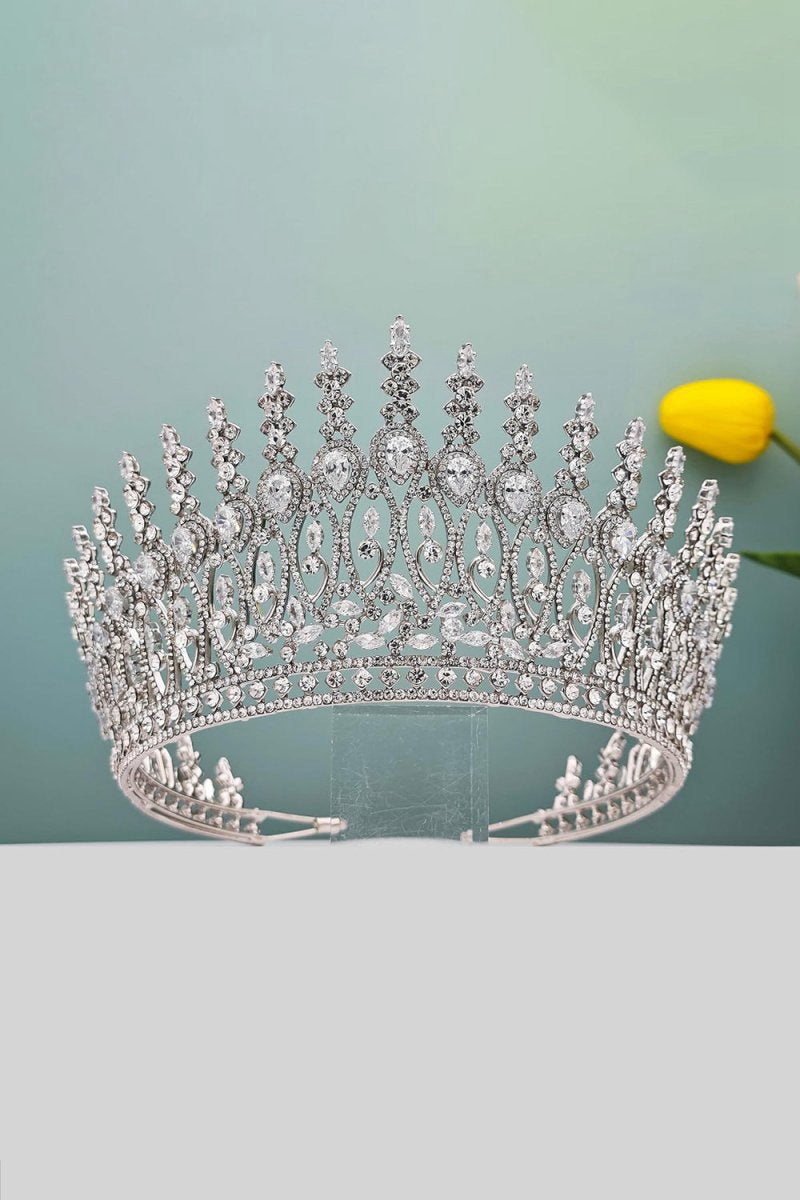 Silver Tall Wedding Tiara