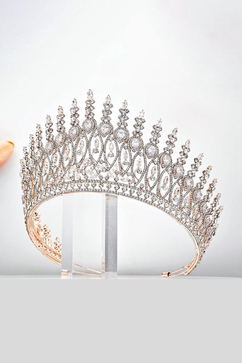 Silver Tall Wedding Tiara