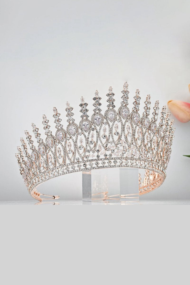 Silver Tall Wedding Tiara
