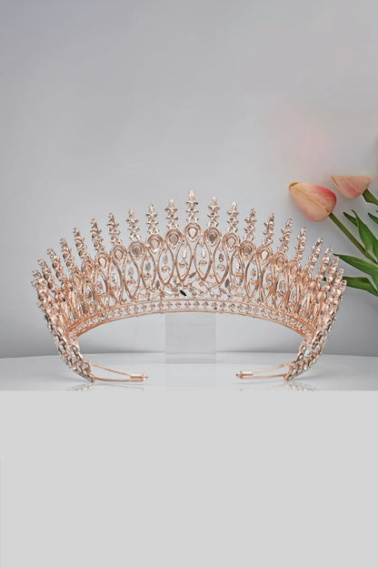 Silver Tall Wedding Tiara