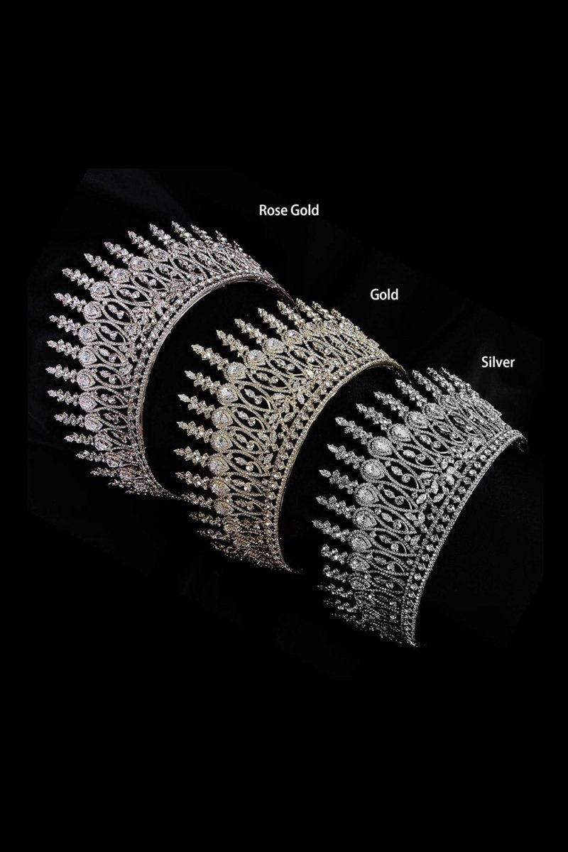 Silver Tall Wedding Tiara