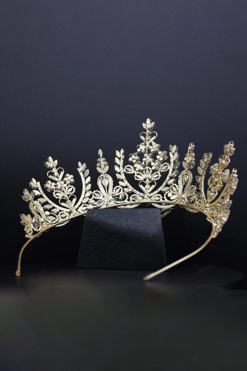 Silver Cubic Zirconia Tall Queen Round Tiara
