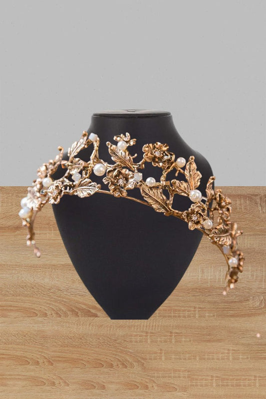 Pearl Gold Vintage Halloween Crown
