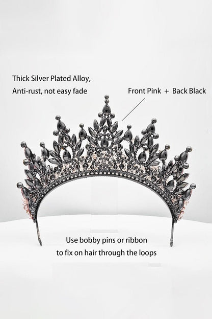 Pink Rhinestone Queen Tiara