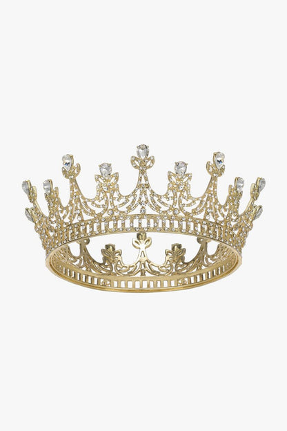 Gold Crystal Rheinstone Queen Crowns