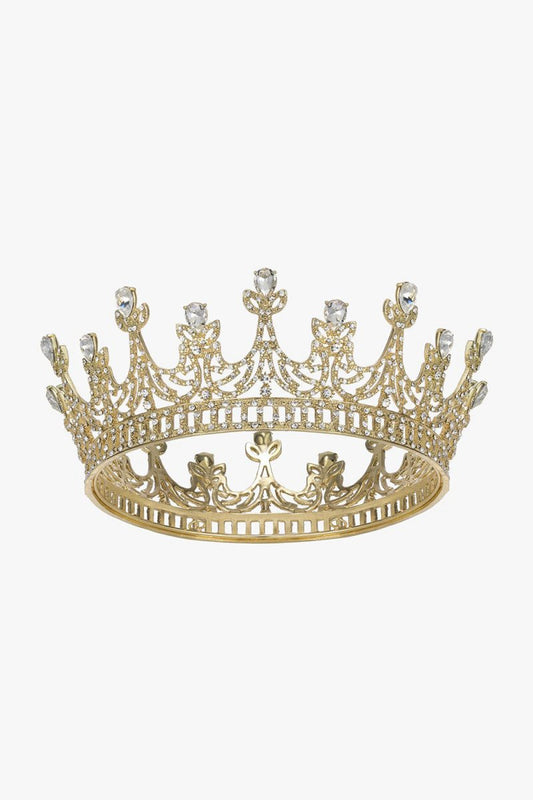 Gold Crystal Rheinstone Queen Crowns