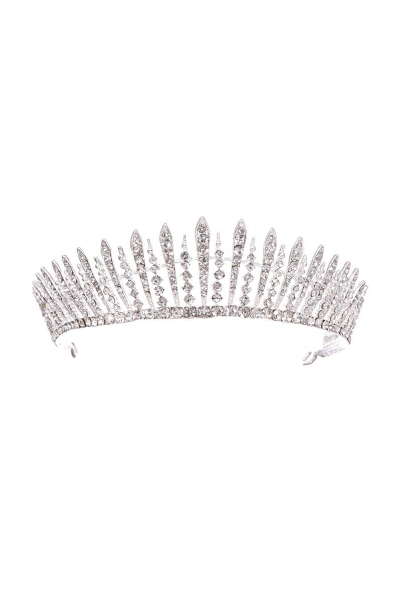 Silver Crystal Wedding Crown