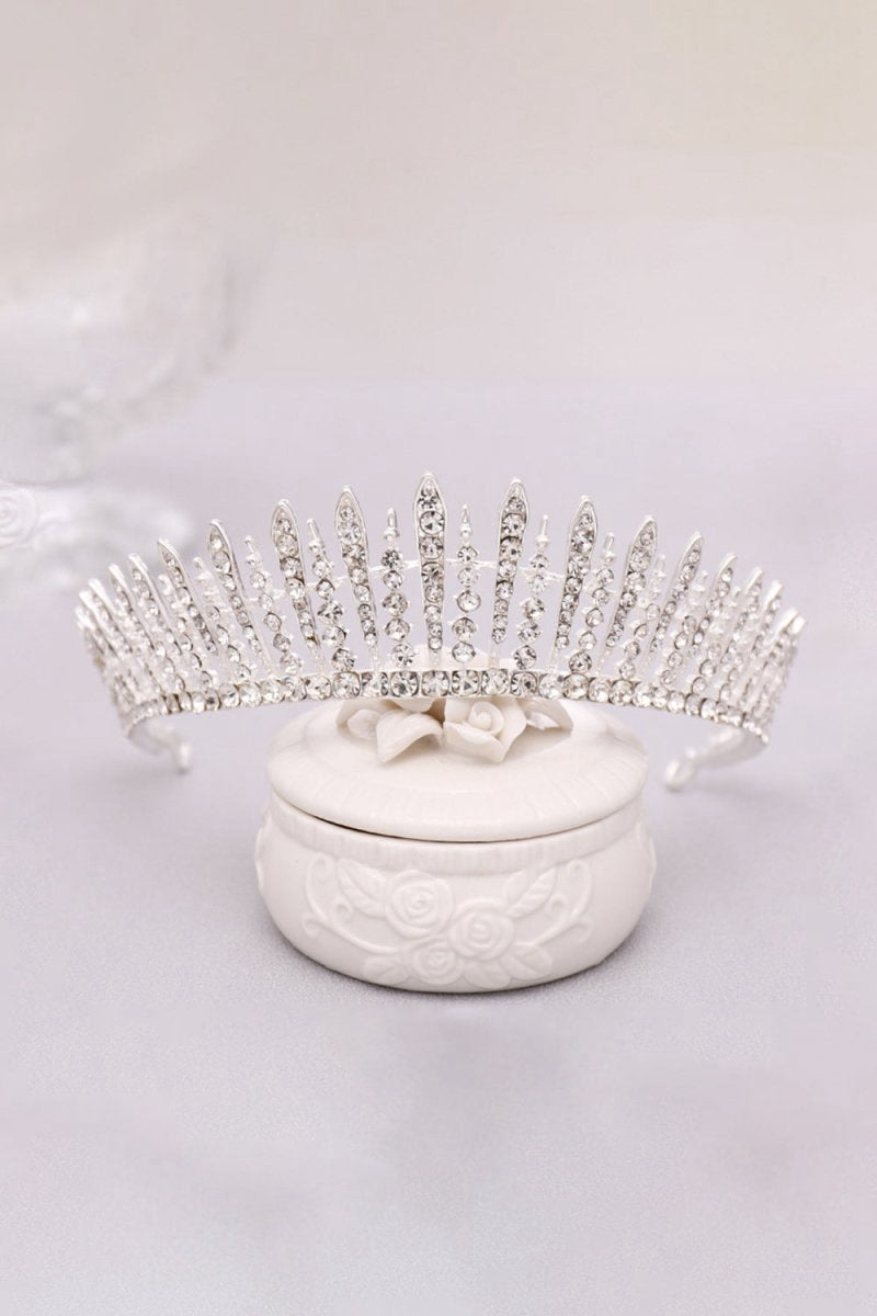 Silver Crystal Wedding Crown