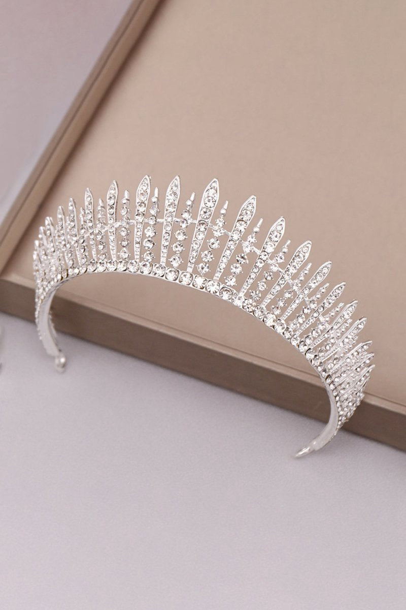 Silver Crystal Wedding Crown