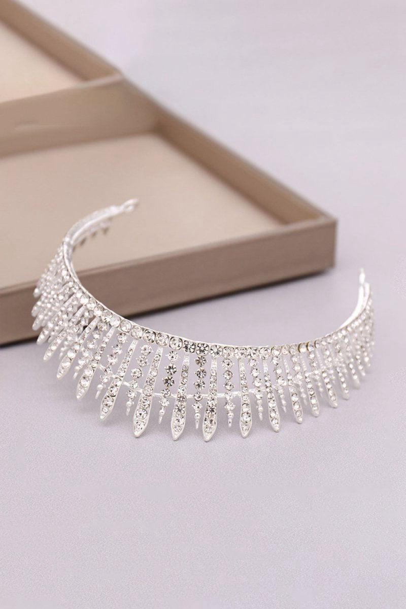 Silver Crystal Wedding Crown
