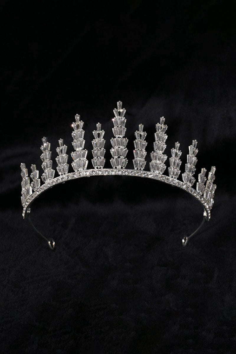 Silver Crystal Tiara For Women