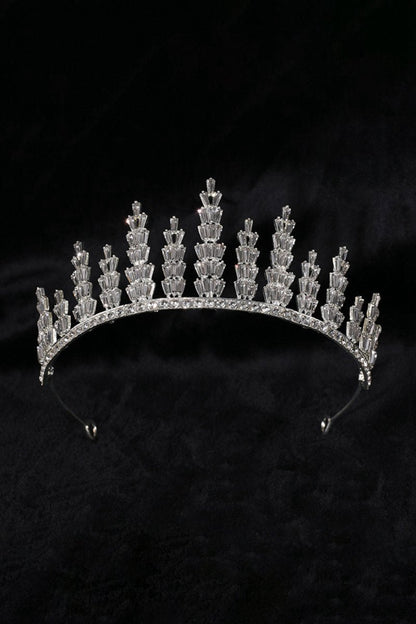 Silver Crystal Tiara For Women