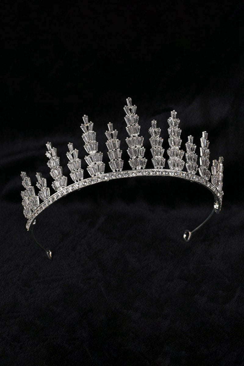 Silver Crystal Tiara For Women