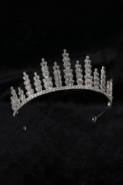 Silver Crystal Tiara For Women