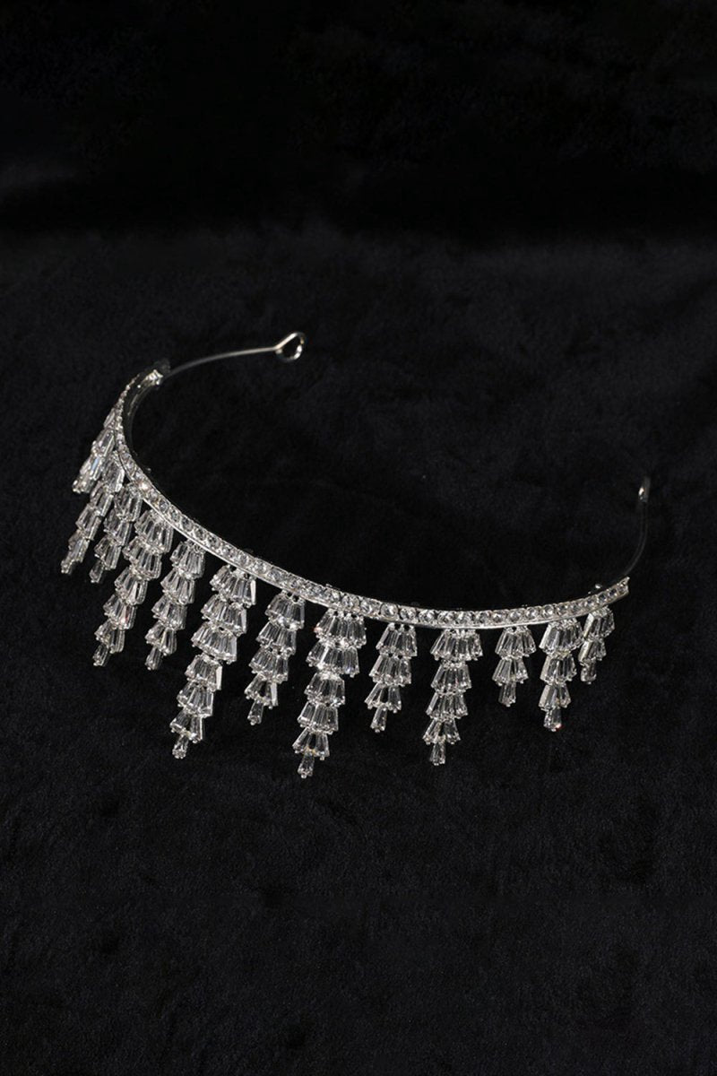 Silver Crystal Tiara For Women