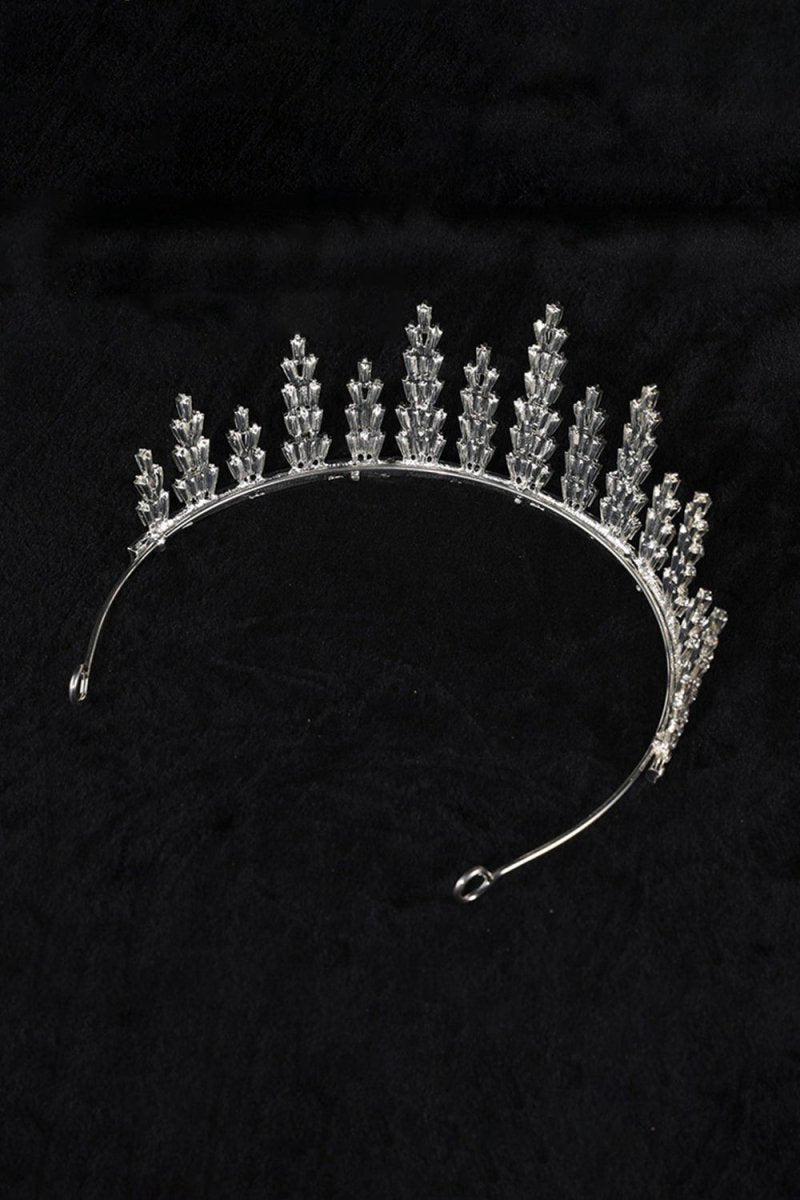 Silver Crystal Tiara For Women