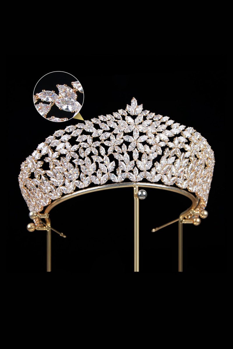 Vintage Zircon Wedding Crown