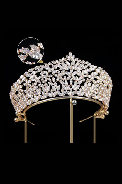 Vintage Zircon Wedding Crown