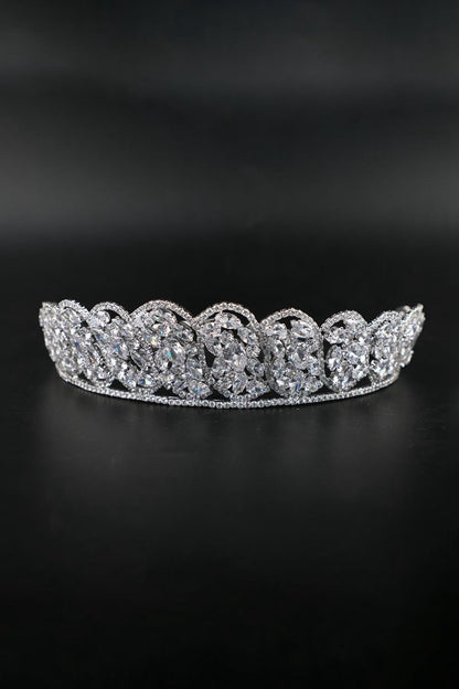 Silver Zirconia Bridal Crown